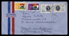 DR WHO 1986 IVORY COAST AIRMAIL LIONS INTERNATIONAL TO GERMANY j90851