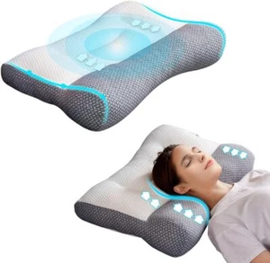 1/2X Ergonomic Pillow Contour Orthopedic Neck Pain Relief Cervical Bed Pillow - Picture 1 of 12