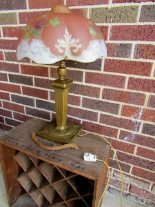 Pairpoint Table Lamp with  Reverse Painted Shade and Signed Base - Picture 1 of 16