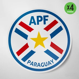Seleccion Paraguay Soccer 4 Pack Sticker Vinyl Decal Guarani - Picture 1 of 4