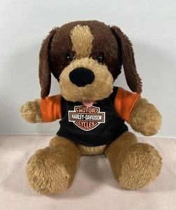 Build-A-Bear Hund trägt ein Harley Davidson Shirt. Stofftier - Bild 1 von 4
