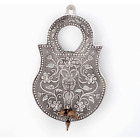 Jaipuri Oxidized 5 Key Holder In Silver Metal Hand Crafted made in India New