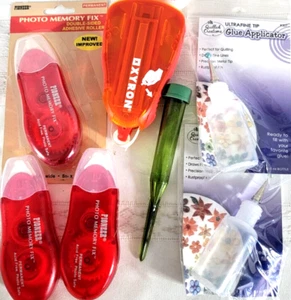 Photo Memories Fix Tape Adhesive Roller Glue Applicators Lot of 7 - Picture 1 of 10