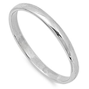 SOLID Sterling Silver Band Comfort Fit Ring Genuine 925 Wholesale Mens Womens
