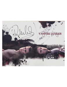 A3 The Vampire Diaries Print Signed by Ian Somerhalder, Paul Wesley + COA