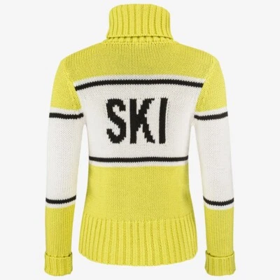 Голова женщин повстанцев Coco ребро вязаный свитер пуловер Apres лыж желтый размер S $350 - Изображение 1 из 4
