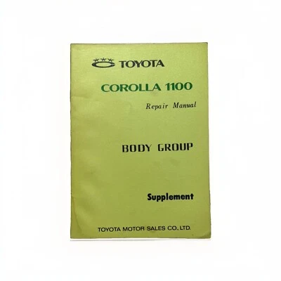Toyota Corolla 1968-1969 OEM Body Shop Service Repair Manual Maintenance Guide - Image 1 of 4