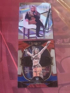 2023 Select WWE #18 Carmella Red White & Blue Prizm + 2020 Topps Finest #40 - Picture 1 of 2