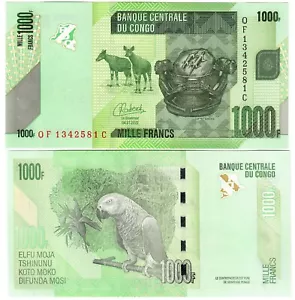 Democratic Republic of Congo 1000 Francs 2022 UNC - Picture 1 of 1