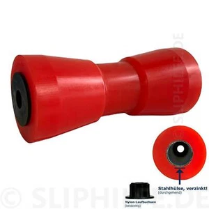 Kielrolle orangeLine 198 mm Polyurethan f. Achse 16 oder 20 mm innen Stahlhülse! - Bild 1 von 3