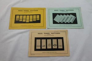 Lot 3 Huck Towel Patterns Books Mildred V. Krieg Swedish Toweling 1 2 3 1930s - Picture 1 of 11