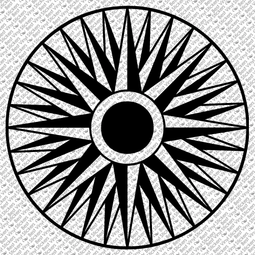 TRIBAL BRÚJULA ROSA ESTRELLA NÁUTICA COCHE BARCO BICICLETA VENTANA VINILO CALCOMANÍA PEGATINA (C-4) Foto 1 de 1