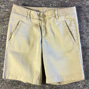 Land's End Girls Chino Beige School Uniform Shorts Size 10 - Picture 1 of 11