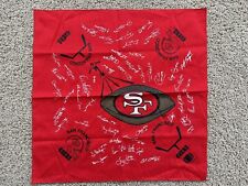 Vintage 1989 Super Bowl San Francisco 49ers Autograph Bandanna/Handkerchief