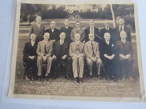 1936 R.L. POLK & CO. DIRECTORY DIVISION CONFERENCE PHOTOGRAPH 8" X 10" - TUB BMA - Picture 1 of 4