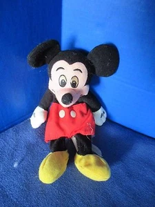 Vintage ~ 9 Zoll Plüsch Mickey Mouse Sitzsack Puppe - Bild 1 von 1