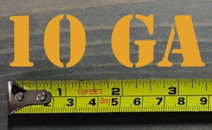 10 GA Sticker Decal 3.5" Gauge Ammo Can Box Label Ammunition Case Golden Yellow - Picture 1 of 1