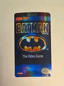 Etiqueta de cartucho de repuesto hologr&aacute;fica Batman NES