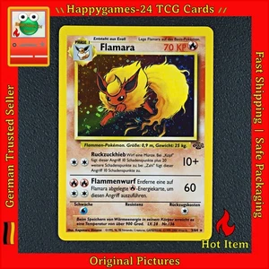 Flamara - Flareon Pokemon Karte TCG WOTC 3/64 Rare Holo Dschungel /W87 - Bild 1 von 18