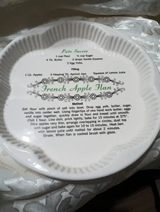 French Apple Flan Ceramic Baking Dish 11" - Picture 1 of 7