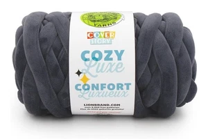 (2 matassine) Filato Marca Lion 566-153AJ Cover Story Cozy Luxe Filato, Grafite Jumbo - Foto 1 di 3