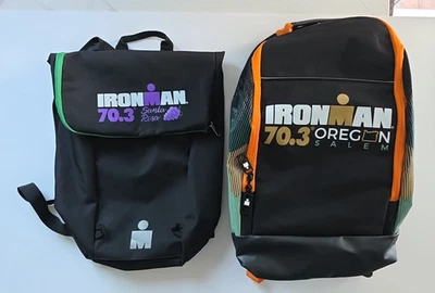 Lote de 2 Mochilas Ironman 70.3 Salem, Oregon y Santa Rosa, California Foto 1 de 4