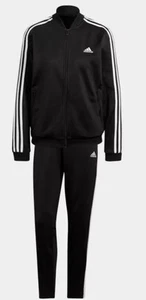 Adidas Womens Essentials 3-Stripes Track Suit GM5534 Black & White Sz Small NWT - Picture 1 of 10