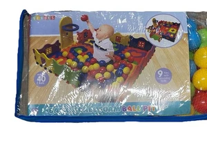 Bur Verdes Basketball Foam Ball Pit 40 Balls 9 Titles 9 Sq.ft Play Mat - Picture 1 of 6