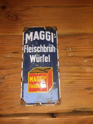 Türschild Maggi Emailleschild Emailschild Werbeschild Blechschild Reklameschild - Bild 1 von 4