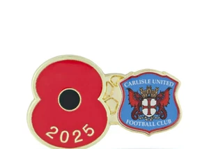 CARLISLE UNITED COLOURED RARE OFFICIAL 2025 POPP.Y BADGE - Picture 1 of 1