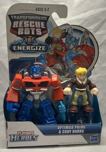 Transformers Rescue Bots Energize Playskool Heroes Optimus Prime & Cody Burns - Picture 1 of 6