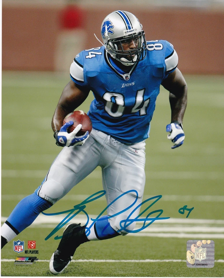 BRANDON PETTIGREW  DETROIT LIONS   ACTION SIGNED 8x10 - Image 1 of 1