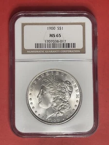 1900 P Morgan Silver Dollar,, NGC graded MS65, beautiful gem Morgan. - Picture 1 of 2