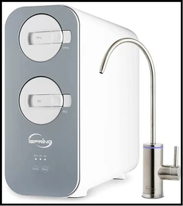 Sistema de filtro de agua iSpring RO800 ósmosis inversa sin tanque RO debajo del fregadero 800 GPD - Imagen 1 de 7