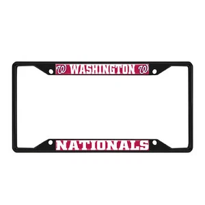Fanmats MLB Washington Nationals Black Metal License Plate Frame - Picture 1 of 1