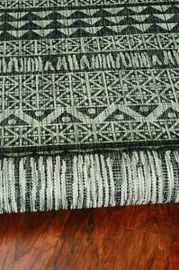 5' X 8' Charcoal Aztec Pattern Rug - Picture 1 of 6