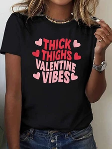 Plus Size Women's Printed T-shirt, Comfortable and Stylish Short Sleeves - Picture 1 of 12