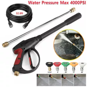 Pistola de lavadora eléctrica de alta presión 4000 PSI para automóvil varilla pulverizadora lanza boquilla y kit de manguera - Imagen 1 de 19