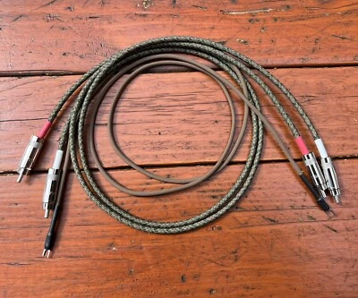 4 Ft JMB CABLE CO. Audiophile Turntable Phono RCA Cables Ground Low Capacitance - Image 1 of 4