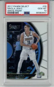 2017 PANINI SELECT WHITE PRIZM #30 NIKOLA JOKIC LE 59/149 NUGGETS PSA 10 POP 8 - Picture 1 of 2