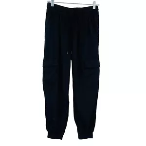 Indigo Rein High Rise Baggy Cargo Joggers Size S Tencel Black Streetwear - Picture 1 of 10