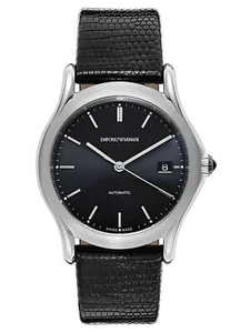 $1195 MSRP | Emporio Armani Men’s Automatic Black Lizard Watch - ARS3101 - Picture 1 of 5