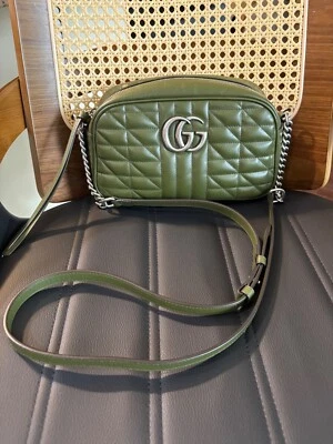 Bandolera de hombro Gucci GG Marmont - verde oliva Foto 1 de 4