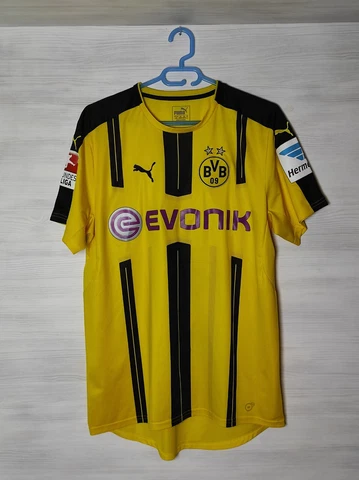 BORUSSIA DORTMUND 2016-17 HOME SHIRT PUMA JERSEY SOCCER SIGNED SIZE L Cover