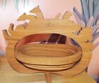 Authentic Pear Tree Basket Collapsible Accordian Bowl Noah's Ark Wood John Keim