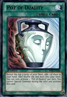 Pot Of Duality - Black Rare 1st Edition BP02-EN160 - NM - YuGiOh - Image 1 of 2