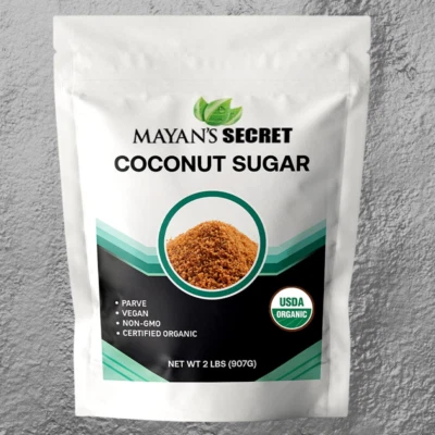 USDA Organic Coconut Palm Sugar, Gluten-Free, Non-Gmo Sweetener Substitute 2 lbs - Imagem 1 de 4