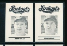 Lot (2) 1988 CHATTANOOGA LOOKOUTS LEGENDS Jesse Levan Baseball (BN21) SWSW6