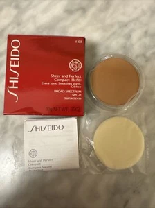 NIB SHISEIDO SHEER AND PERFECT COMPACT OIL-FREE SPF 21 I100 Very Deep Ivory - Picture 1 of 4