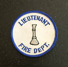 Vintage Embroidered Firefighter Fire Department Uniform Patch Lieutenant 1 Horn